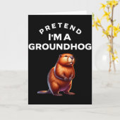 穴熊のふりをしよう 面白い怠けコスチューム _13  カード (黄色い花)