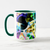 穴素朴と切り出しの水色 マグカップ (左)