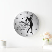 穴1カスタマイズ可能なゴルフスウィンガー ラージ壁時計 (ホーム)