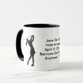 穴1カスタマイズ可能な記念のマグ マグカップ (正面左)