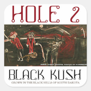 穴2黒いKUSH スクエアシール