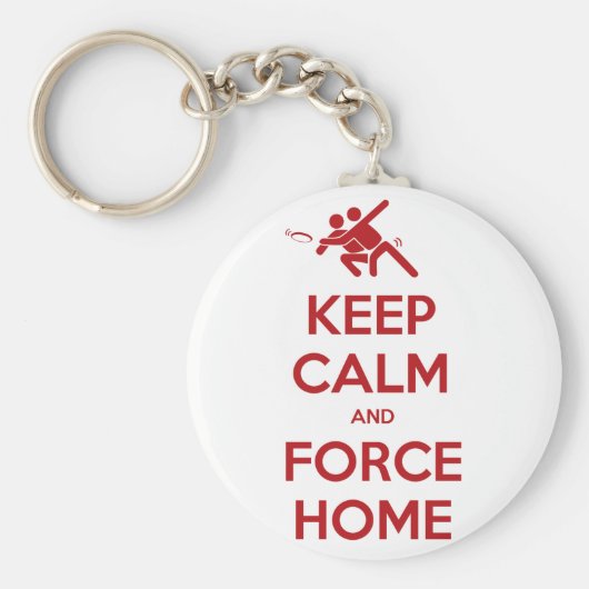 究極のおもしろいフリスビー保はCalm and Force Home キーホルダー (正面)