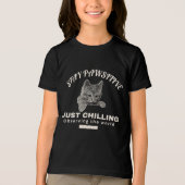 究極のくつろぎ: 猫のイラスト トライブレンドＴシャツ (正面)