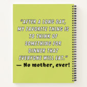 究極のこぎりで食べる母親のための料理本 ノートブック (裏面)