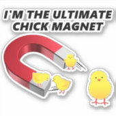 究極のひよこ磁石 シール (正面)