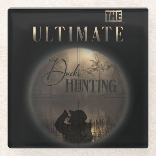 究極のアヒル狩り ガラスコースター (正面)