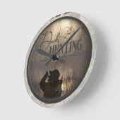 究極のアヒル狩り ラウンド壁時計 (傾斜)