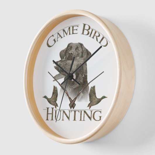 究極のアヒル狩り 壁時計 (傾斜)