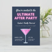 究極のアフターパーティ ネオンマルティーニ離婚パーティ 招待状 (スタンド正面)