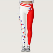 究極のアメリカの愛国者アメリカのスターとストライプ レギンス (正面)