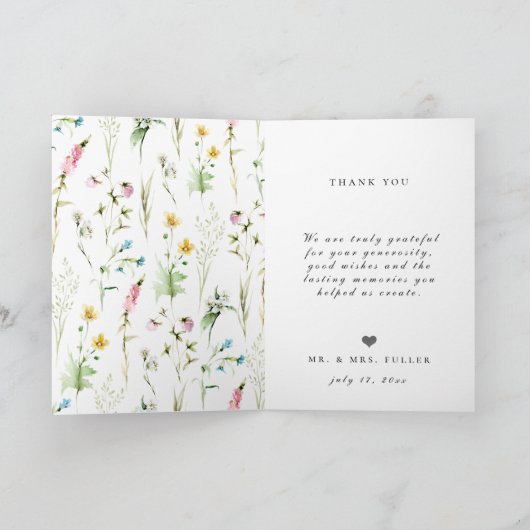 究極のウェディングフォト感謝カード サンキューカード (内部)