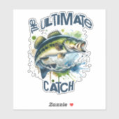 究極のキャッチ魚釣り恋人ステッカー シール (シート)