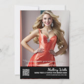 究極のクラウンページェントのオートグラフカード シーズンカード (裏面)