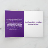 究極のクリスマスの贈り物は神の子羊 カード (内部)