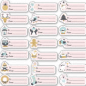 究極のクリスマスギフトタグバラエティーパック21PCセット シール (正面)