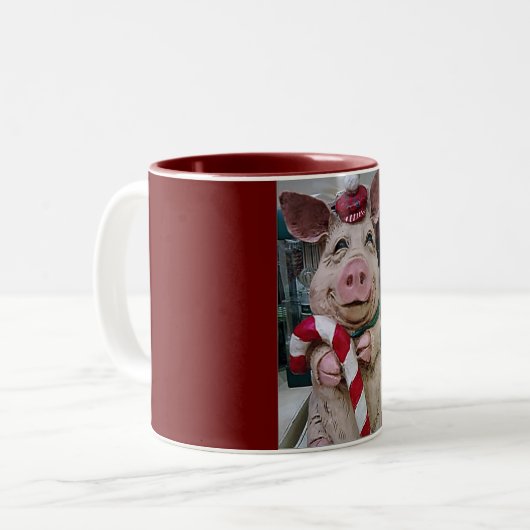 "究極のクリスマスピギー"マグカップ ツートーンマグカップ (正面左)