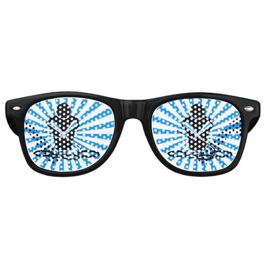 究極のクワッドテナーズドラムラインサングラスバースト レトロサングラス (正面)