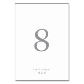 究極のグシンプルレーモダン結婚ンの表 テーブルナンバー (裏面)