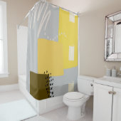 究極のグレーと照明イエローカラーNo3 シャワーカーテン (インサイチュ)