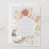 究極のグレーフローラパンパスグラスピトロピカルジャングル 招待状 (正面)