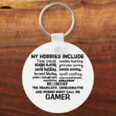 究極のゲーマーの信条(白) キーホルダー (正面)