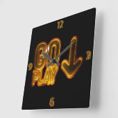 究極のゲーマー時計!ゲーマ遊ーに移動 スクエア壁時計 (傾斜)