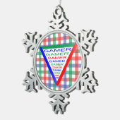 究極のゲーマー3ゲーミングシステムカラーRGB スノーフレークピューターオーナメント (右)