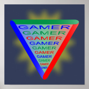 究極のゲーマー3ゲーミングシステムカラーRGB ポスター
