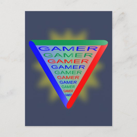 究極のゲーマー3ゲーミングシステムカラーRGB ポストカード (正面)