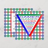究極のゲーマー3ゲーミングシステムカラーRGB 招待状 (正面/裏面)