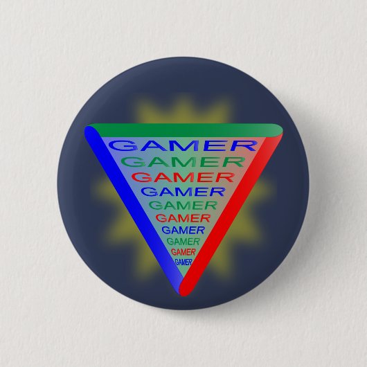 究極のゲーマー3ゲーミングシステムカラーRGB 缶バッジ (正面)