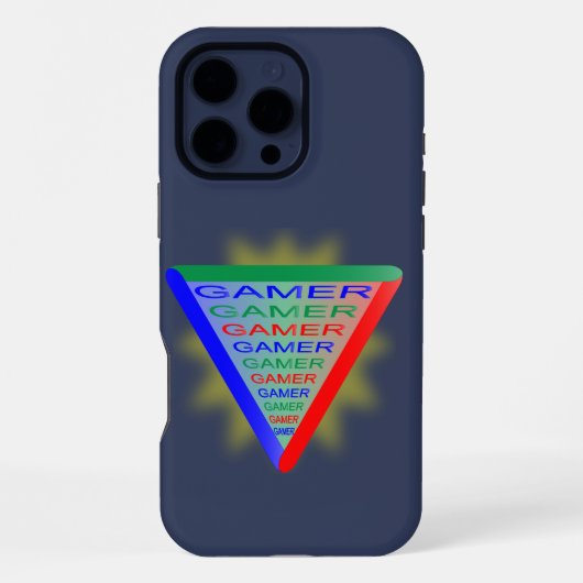 究極のゲーマー3ゲーミングシステムカラーRGB iPhoneケース (裏面)