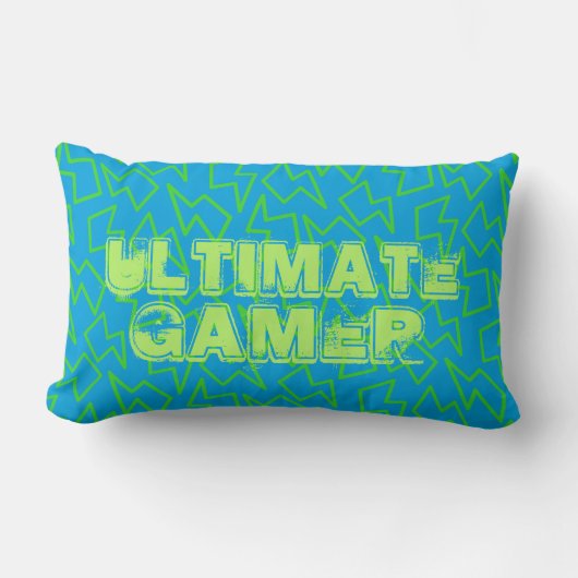 究極のゲーマー – Lumbar枕13インチx 21インチ ランバークッション (正面)