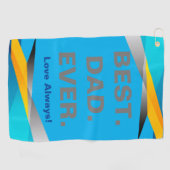 究極のゴルフアクセサリー最高のパパ ゴルフタオル (横)