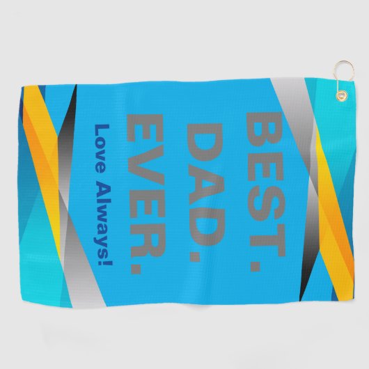 究極のゴルフアクセサリー最高のパパ ゴルフタオル (横)