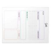 究極のゴールトラッカーテンプレート ノートパッド (正面)