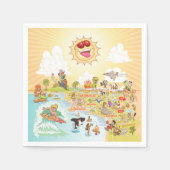 究極のサニーカリフォルニアペーパーナプキン スタンダードカクテルナプキン (正面)