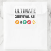 究極のサバイバルおもしろいキットBitcoin & Crypto スクエアシール (バッグ)