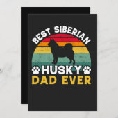 究極のシベリアンハスキーの父へ、父の日のトリビュート シーズンカード (正面/裏面)