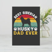 究極のシベリアンハスキーの父へ、父の日のトリビュート シーズンカード (スタンド正面)