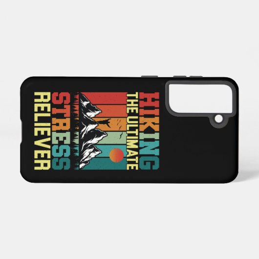 究極のストレス解消法:ハイキング SAMSUNG GALAXYケース (裏面横)