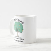 究極のスローフード運動「ガーデニング」 | おもしろい コーヒーマグカップ (正面左)