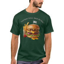究極のダブルチーズバーガー&フライドポテト グラフィックTシャツ