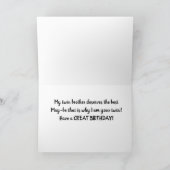 **究極のツインブラザー誕生日愛** カード (内部)