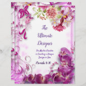 究極のデザイナー詩のパーソナライズされた紙 (正面/裏面)