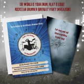 究極のドラマーバースデーパーティ招待状 招待状