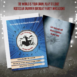 究極のドラマーバースデーパーティ招待状 招待状
