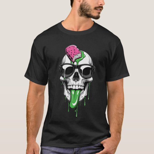 究極のハロウィーンスカルTシャツ Tシャツ (正面)