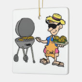 究極のバーベキュー王のクリスマス装飾 セラミックオーナメント (左)