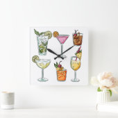 **究極のバー*時計 スクエア壁時計 (ホーム)